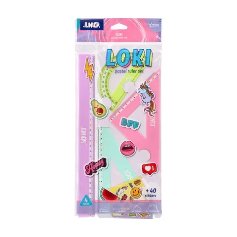 Junior Set de geometrie Loki, 30 cm, 4 buc.