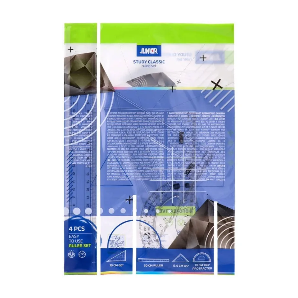 Set Geometrie Junior Study Classic, 30 cm, 4 piese