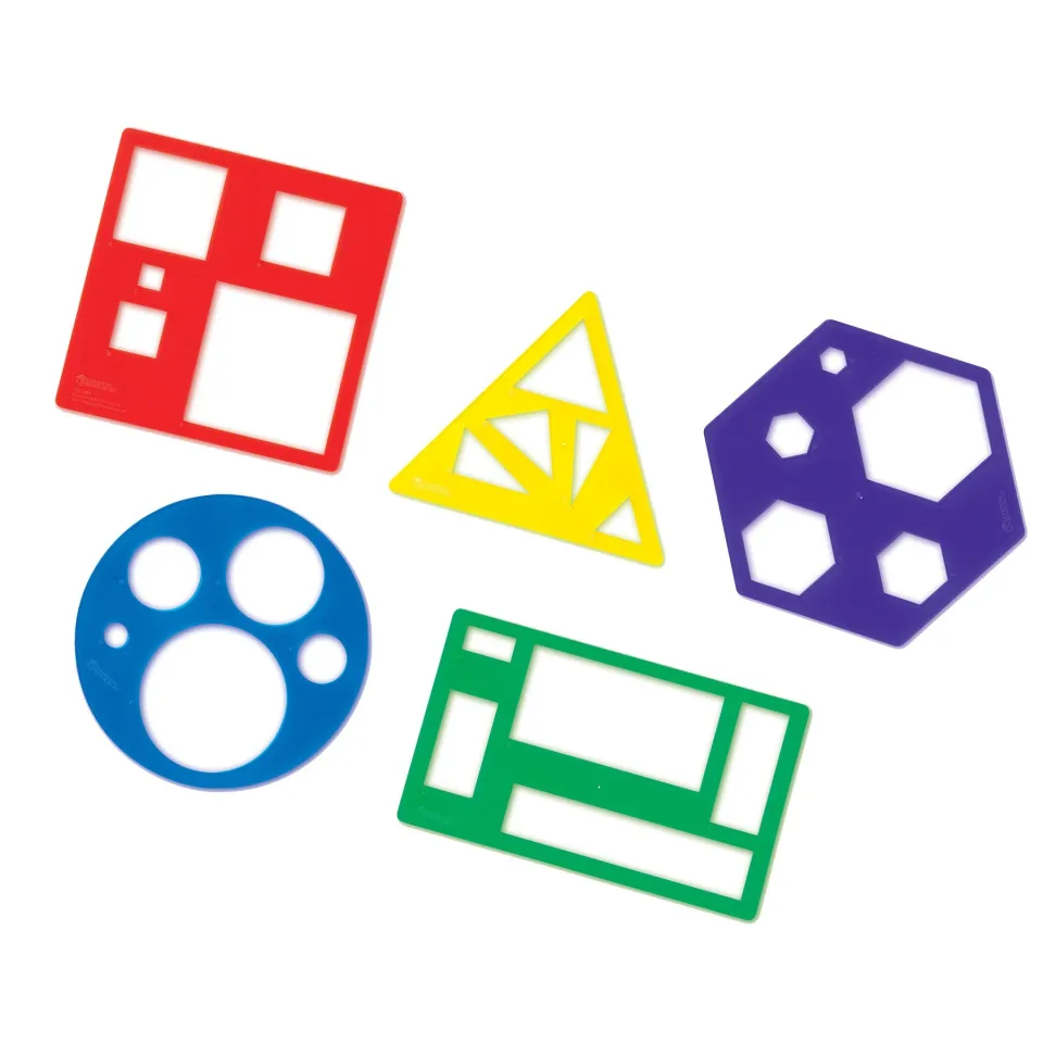 Șabloane Learning Resources, forme geometrice, 5 bucăți