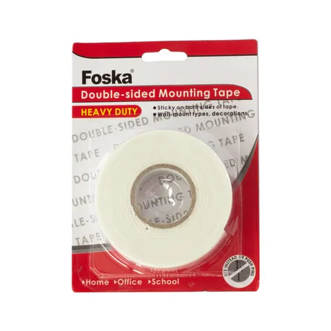 Foska bandă dublu adezivă pentru montare, 24 mm/2.5 m