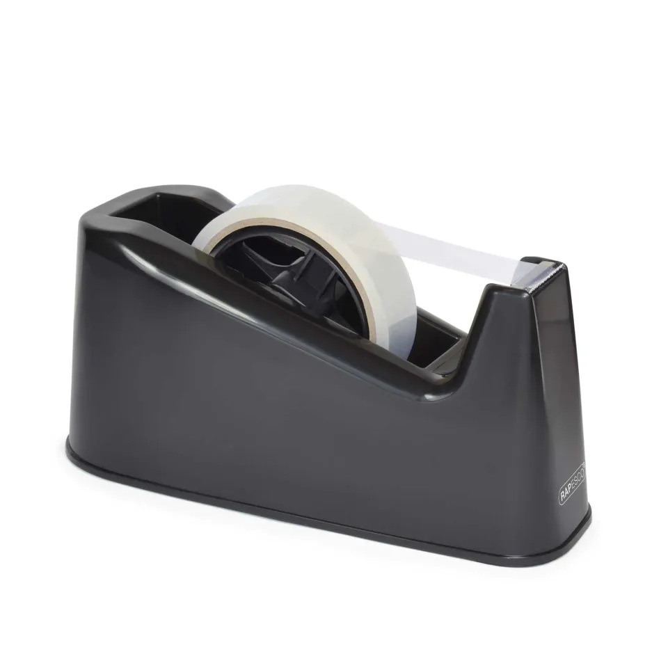 Dispenser de bandă Rapesco 500, pentru bandă cu miez de 76 mm, negru