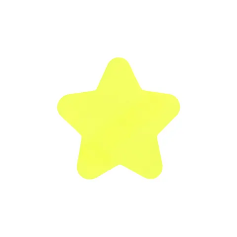 Stick’n Sticky notes Star, galben neon, 50 coli