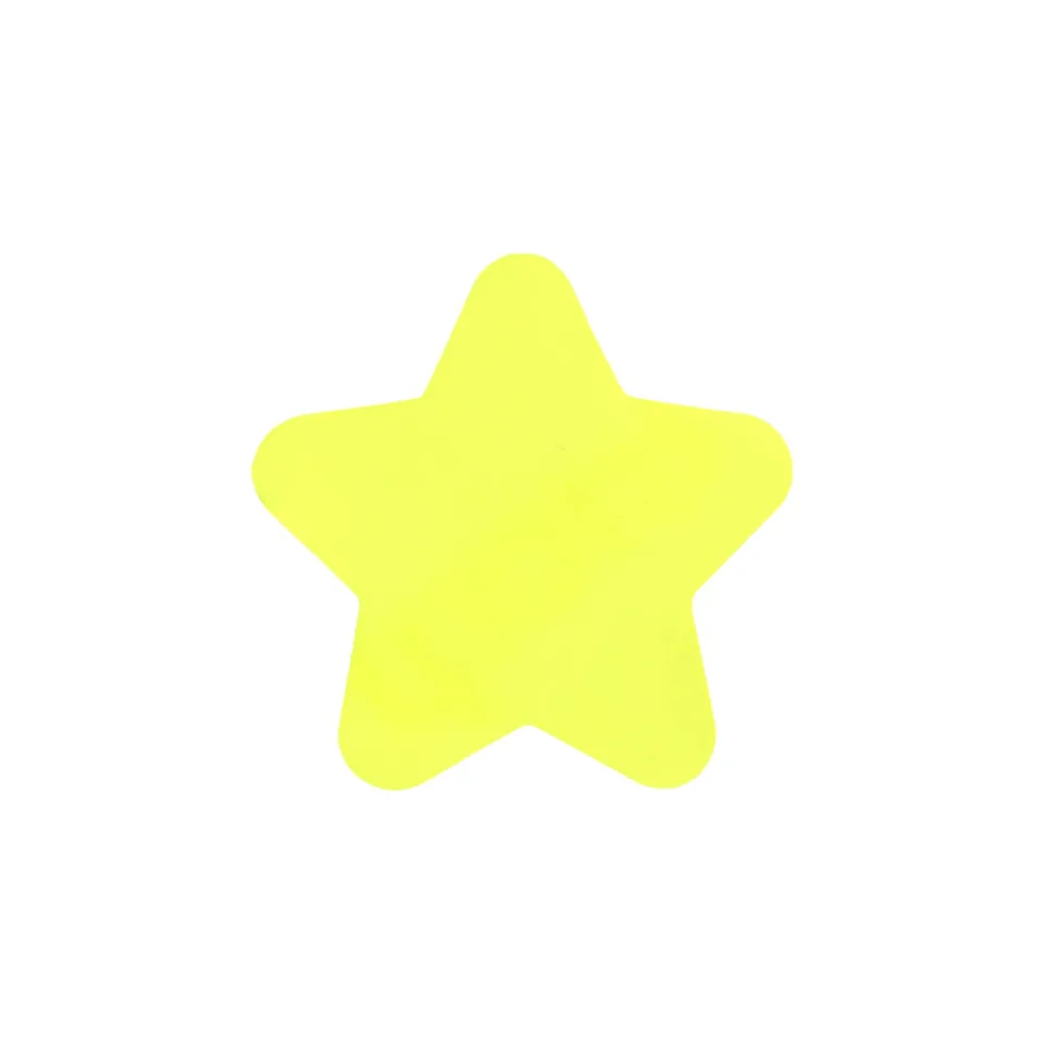 Stick’n Sticky notes Star, galben neon, 50 coli