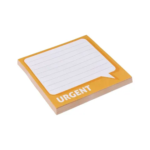 Biro Time Index Sticky Notes, „Urgent”, 76 x 76 mm, portocaliu, 50 foi
