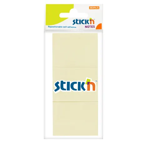 Stick'n Notițe autoadezive, 38 x 51 mm, pastel, galben, 100 file, 3 buc.