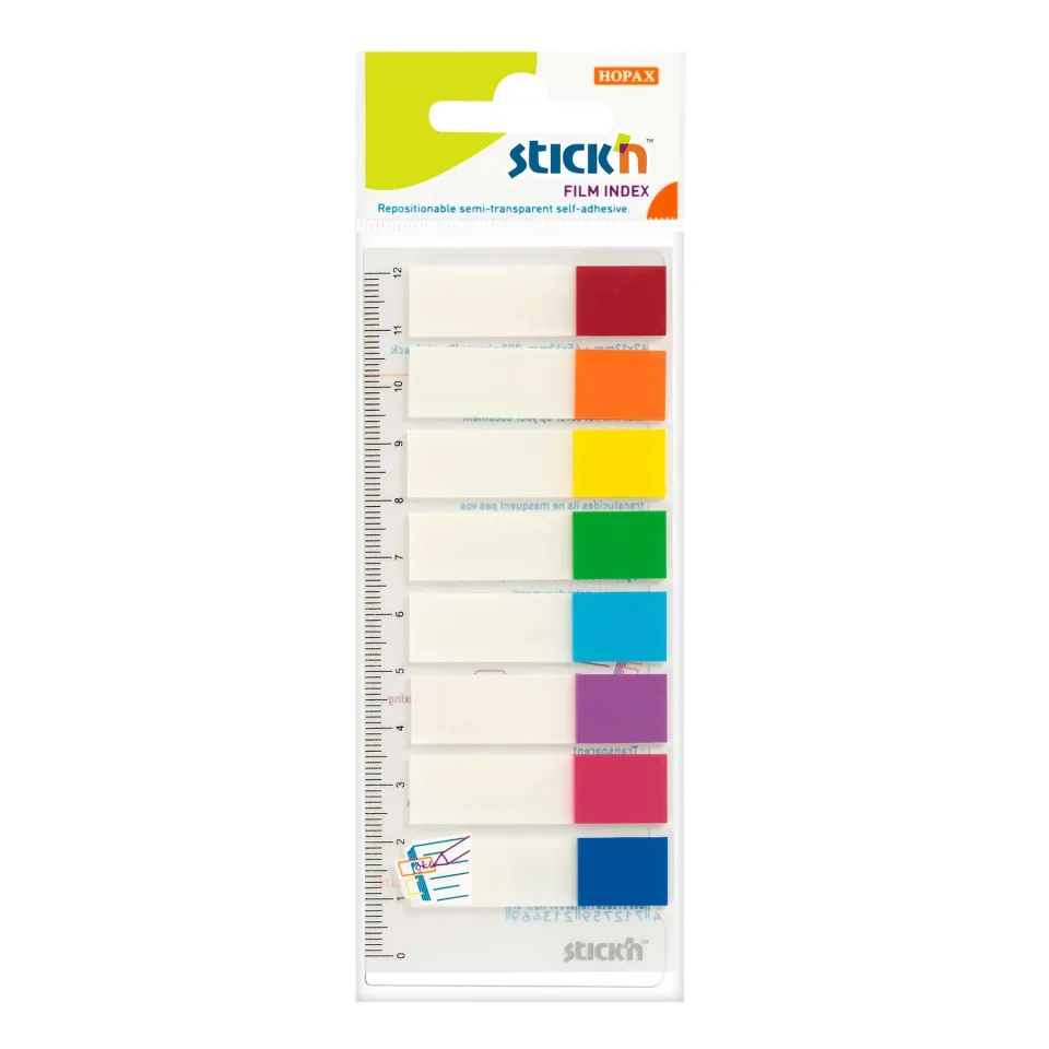 Stick’n Page flags, 45 x 12 mm, 8 culori, 120 file