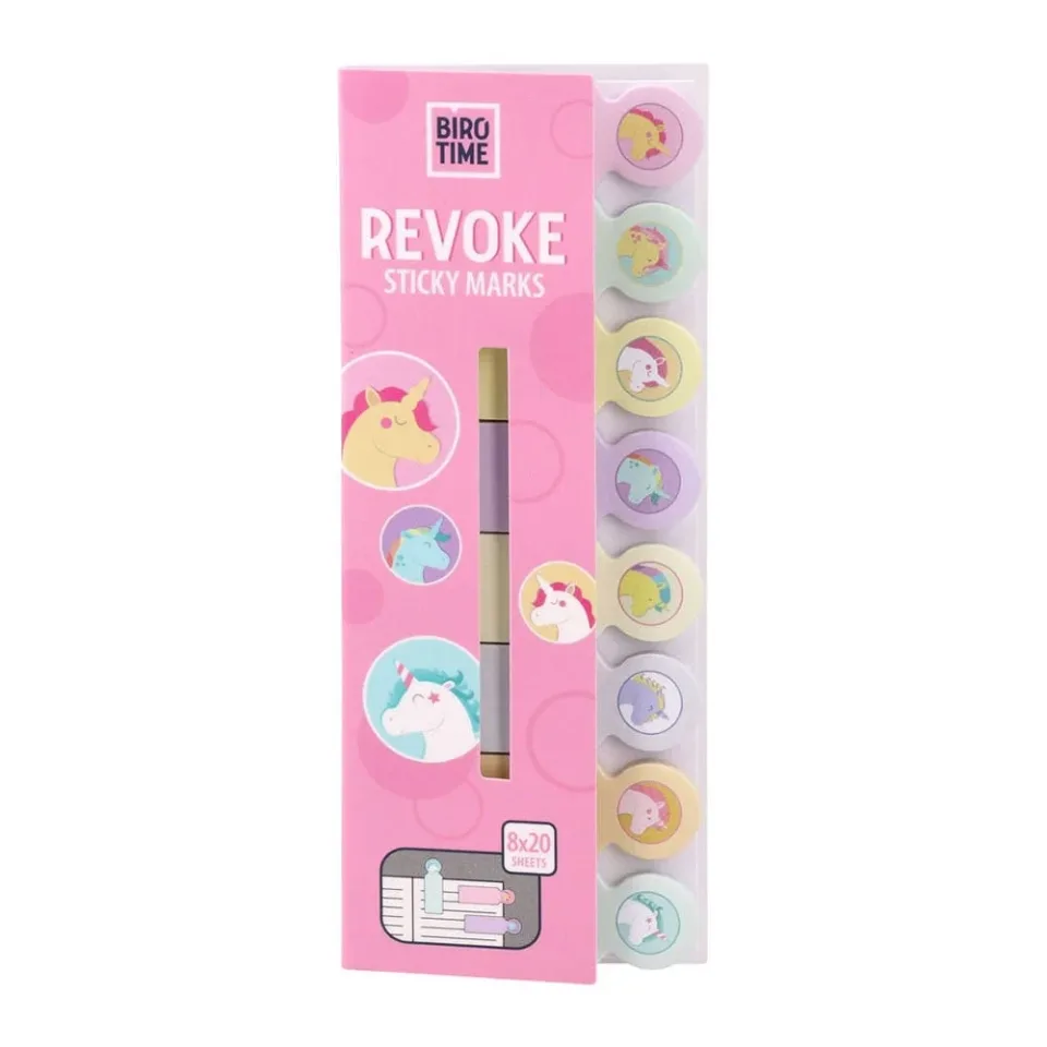 Biro Time Revoke Sticky Index Tabs, unicorn, 8 tipuri x 20 coli