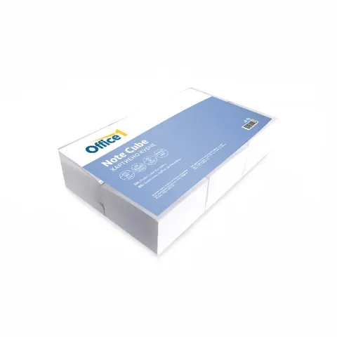 Office 1 Cube de hârtie, 83 x 83 mm, 80 g/m², offset, alb, 250 file, 18 bucăți