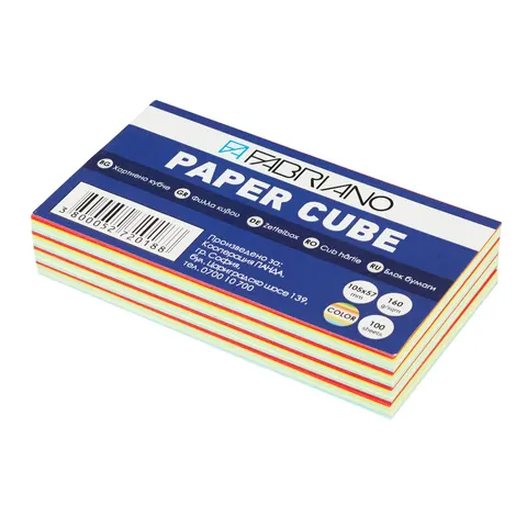 Fabriano Paper Cube, 105 x 57 mm, 160 g/m2, colorat, 100 coli