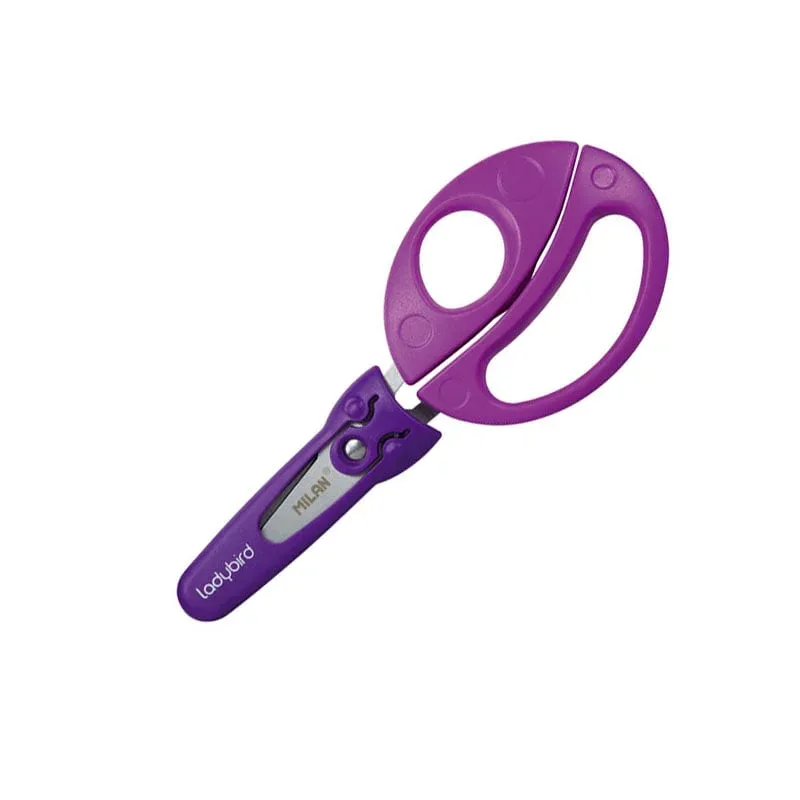 Foarfece Milan Ladybird, pentru copii, cu protecție, 15 cm, culori asortate