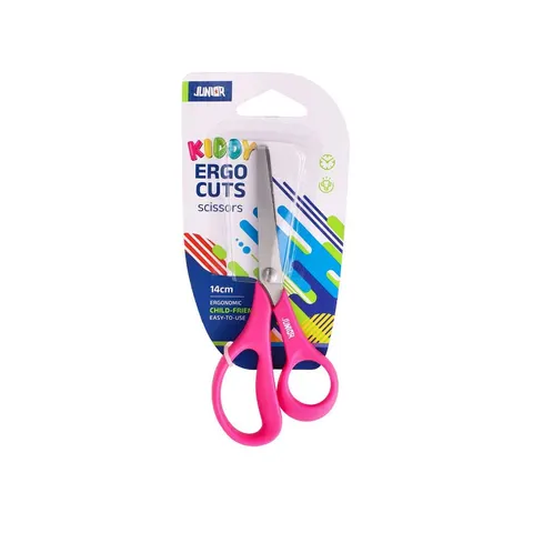 Foarfece Junior Ergo Cuts, ergonomice, 14 cm, diverse culori, 1 buc.