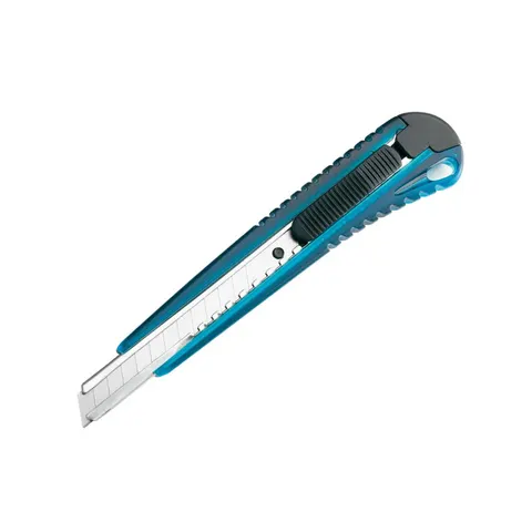 Cuțit utilitar Rapesco, ranforsat, cu șină metalică, mic, 9 mm