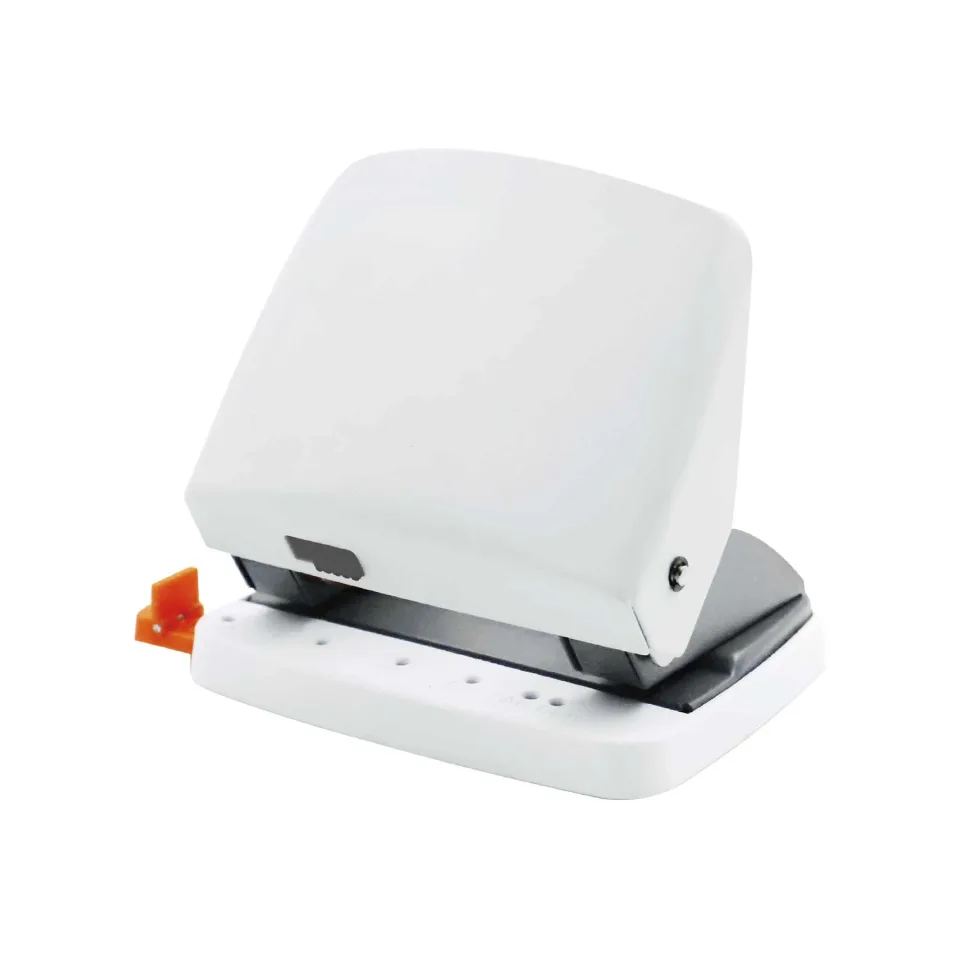 Perforator Office 1 Elegant, pentru 25 de foi, Alb-Gri