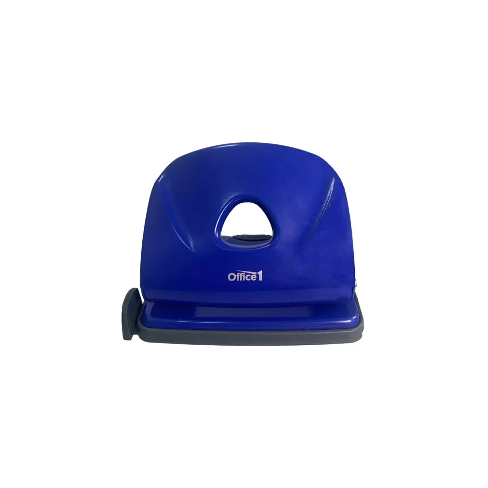 Office 1 Perforator cu ghidaj P25, pentru 25 de coli, albastru închis