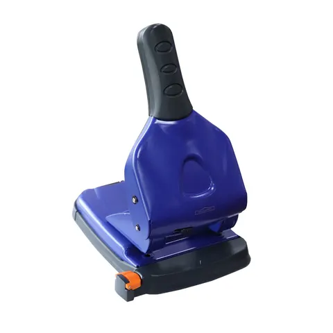 Office 1 Perforator cu opritor P70, pentru 70 de coli, albastru închis