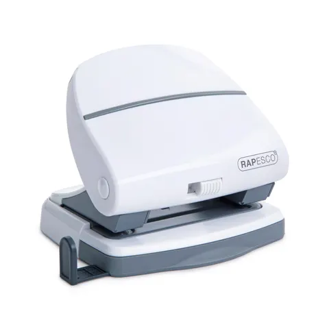Perforator Rapesco P30, pentru 30 foi, alb