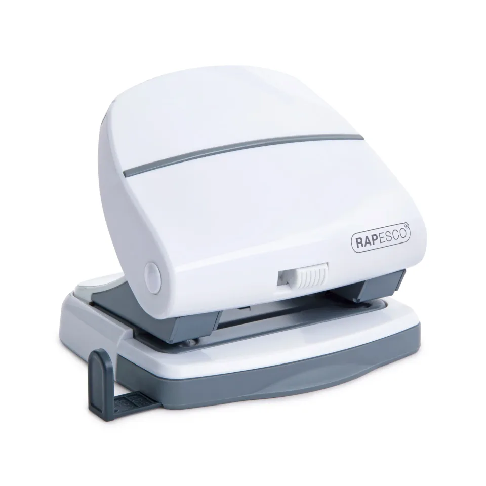 Perforator Rapesco P30, pentru 30 foi, alb