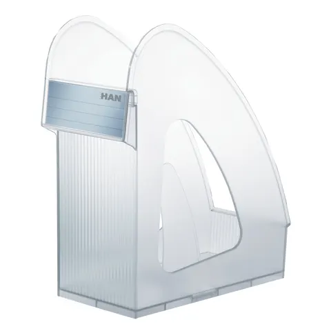 Suport vertical dublu HAN Galaxy, cu separator, transparent