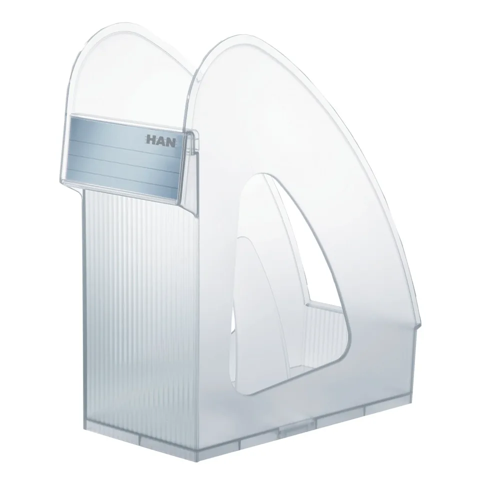 Suport vertical dublu HAN Galaxy, cu separator, transparent