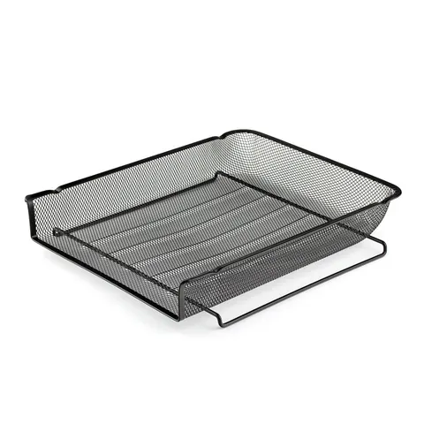 Tavă orizontală Office 1, plasă, metal, negru