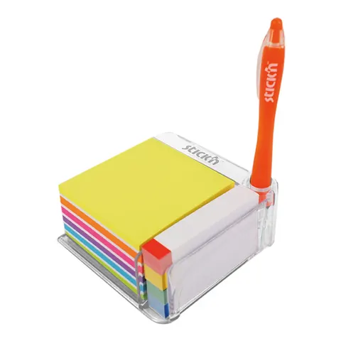 Stick’n Sticky Notes și Indexuri, colorate, cu suport transparent