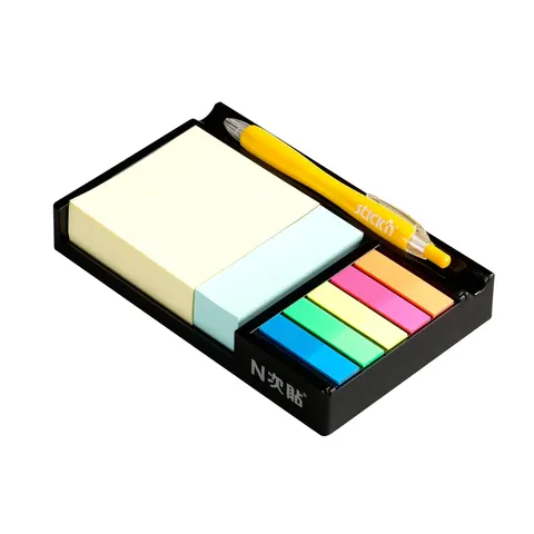 Stick’n Sticky Notes and Indexes, culori asortate, cu suport negru