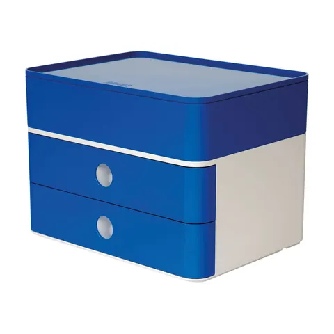 HAN Cutie Allison Smart-Box Plus, cu 2 sertare și organizator, albastru