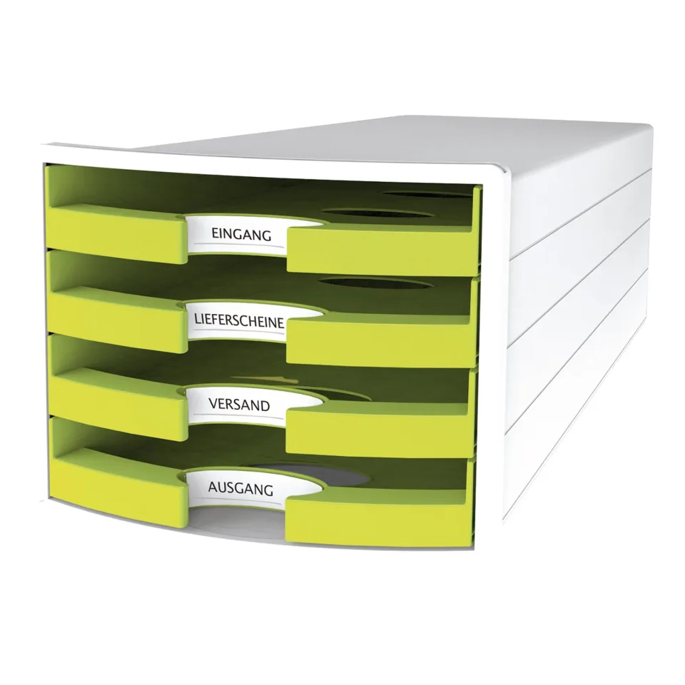 Cutie documente HAN Impuls Trend, cu 4 sertare, verde deschis