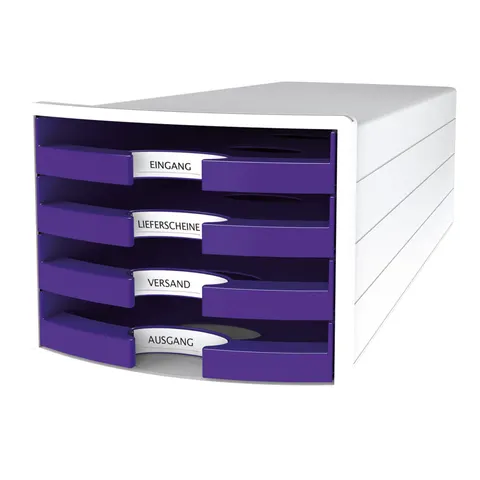 Cutie sertar HAN Impuls Trend, 4 sertare, violet