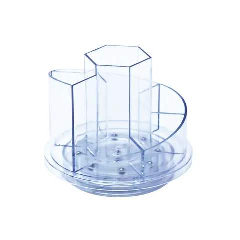 Organizator birou KEJEA, rotativ, plastic, transparent