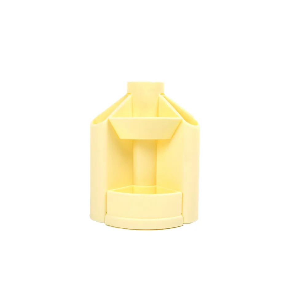Organizator birou Office 1 Bloom, rotativ, gol, galben pastel