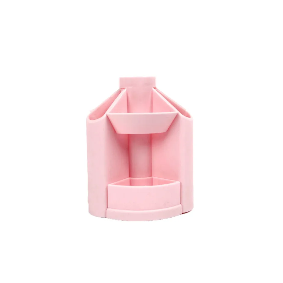 Organizator de birou Office 1 Bloom, rotativ, gol, roz pastel