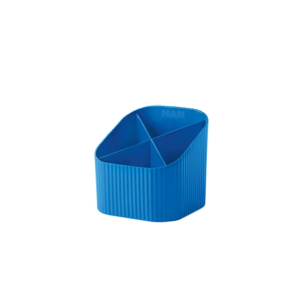 Organizer birou HAN Re-Loop, cu 4 compartimente, albastru