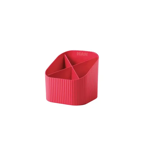 HAN Organizator de birou Re-Loop, 4 compartimente, roșu