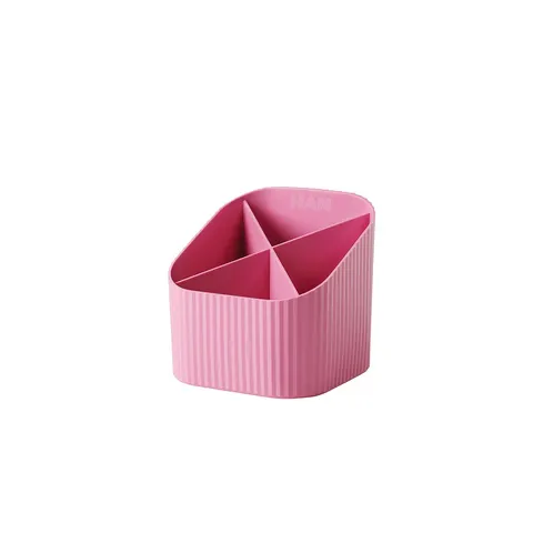 Organizator birou HAN Re-Loop, cu 4 compartimente, roz