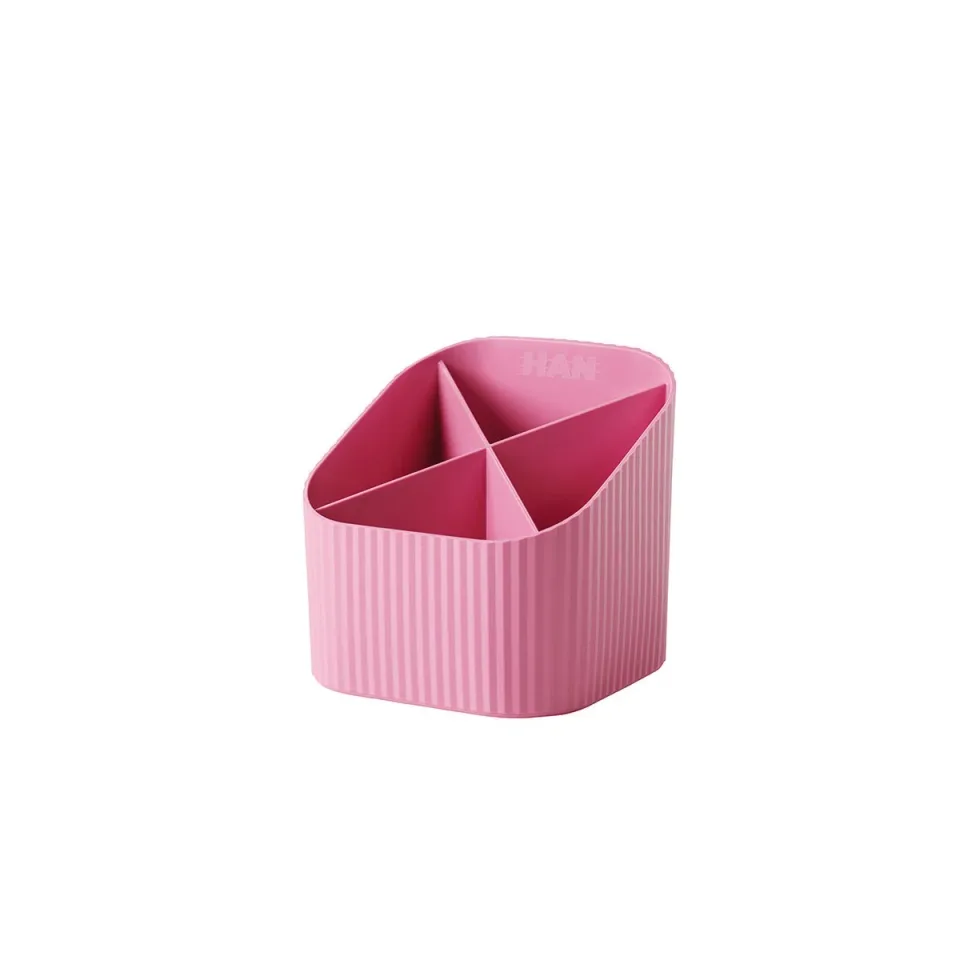 Organizator birou HAN Re-Loop, cu 4 compartimente, roz