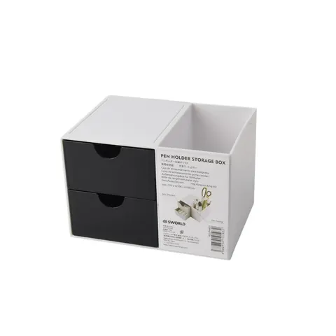 Organizer birou Sworld, 2 sertare, negru