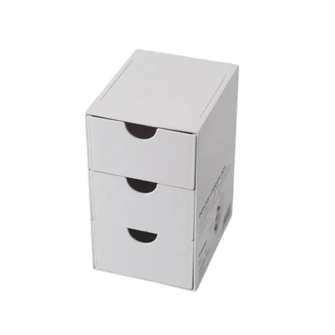 Organizator de birou Sworld, cu 3 sertare, alb