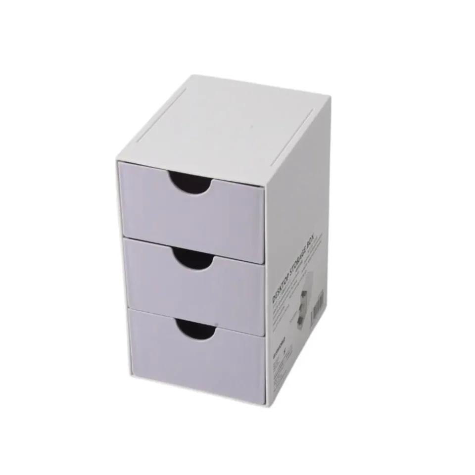 Organizator de birou Sworld, cu 3 sertare, mov