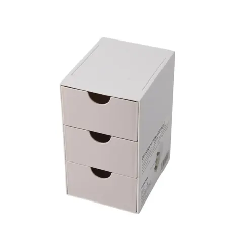 Organizator de birou Sworld, cu 3 sertare, roz