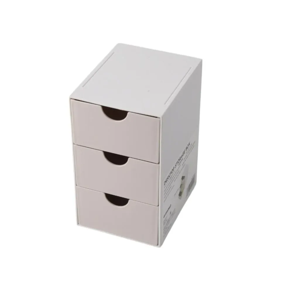 Organizator de birou Sworld, cu 3 sertare, roz