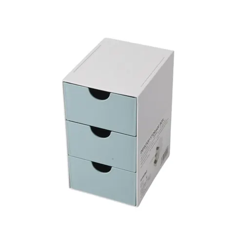 Sworld Organizator pentru birou, cu 3 sertare, albastru