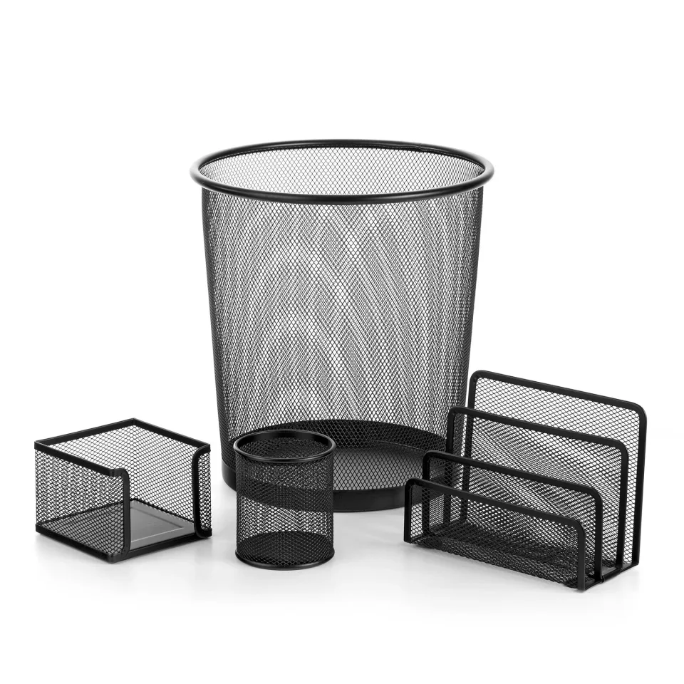 Set Office 1, 4 piese, metal plasa, negru