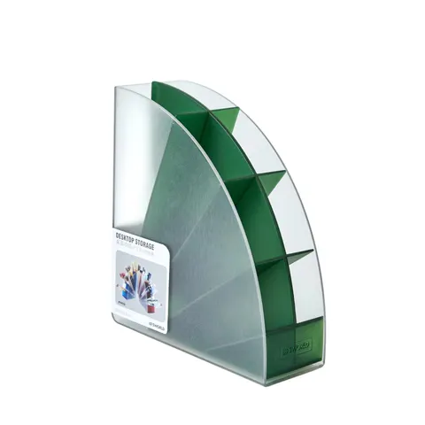 Suport pentru pixuri Sworld, 4 compartimente, verde