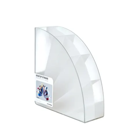Suport pentru pixuri Sworld, cu 4 compartimente, transparent
