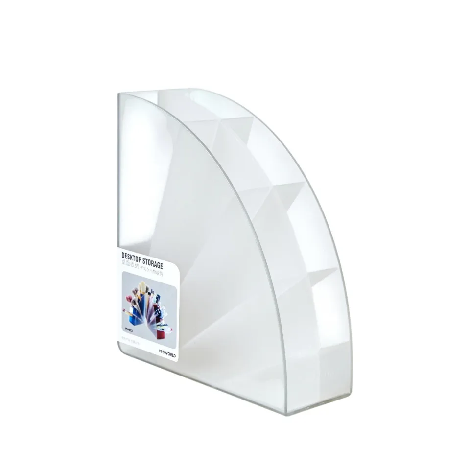 Suport pentru pixuri Sworld, cu 4 compartimente, transparent