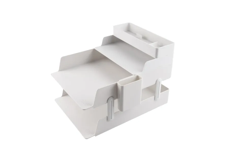 Organizator orizontal birou Sworld, bej