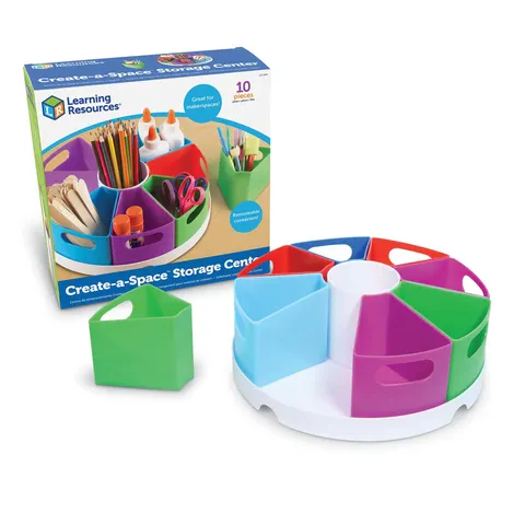 Organizer de birou Learning Resources, plastic, cu 8 compartimente