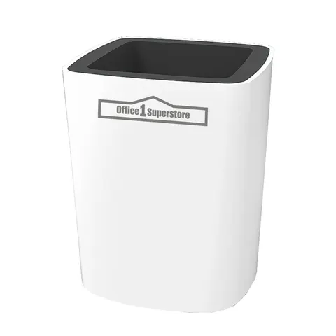 Suport creioane Office 1 Elegant, plastic, alb-gri