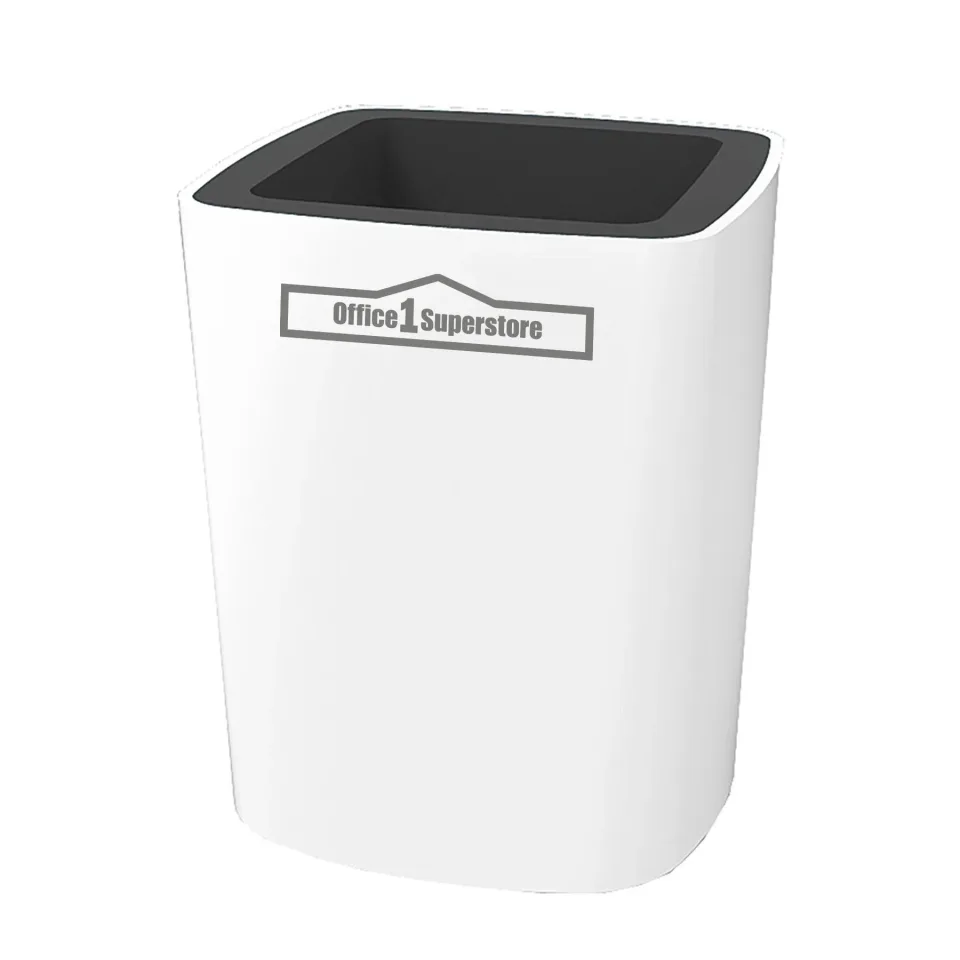Suport creioane Office 1 Elegant, plastic, alb-gri